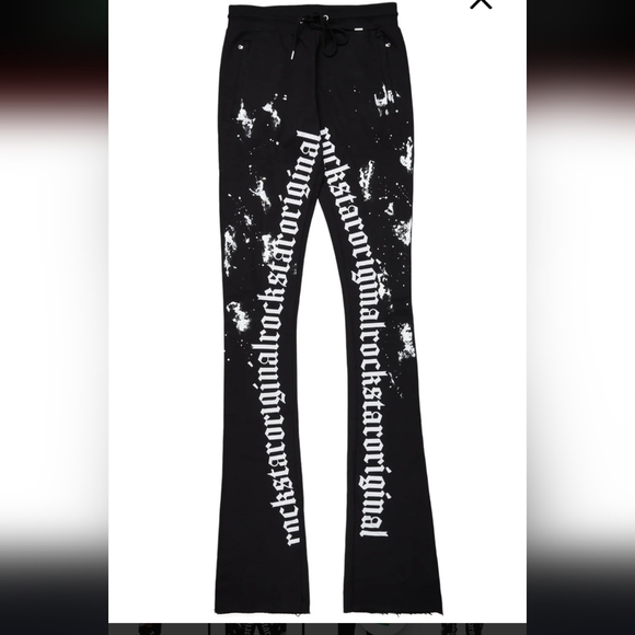 Black Rockstar Original Stacked Pants - Picture 6 of 6